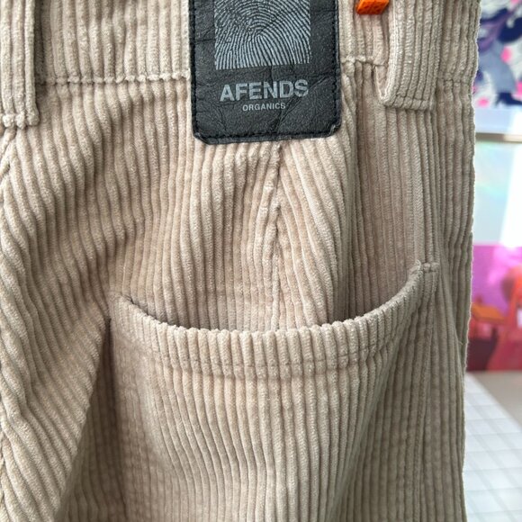 Afends Paradise Moss Organic Corduroy Carpenter Pants – Dark Ecru, Size 26 - Picture 9 of 14
